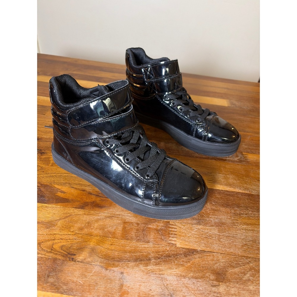 Alexandra Collection AC10 Black Patent High Top Dance Sneakers Size 6